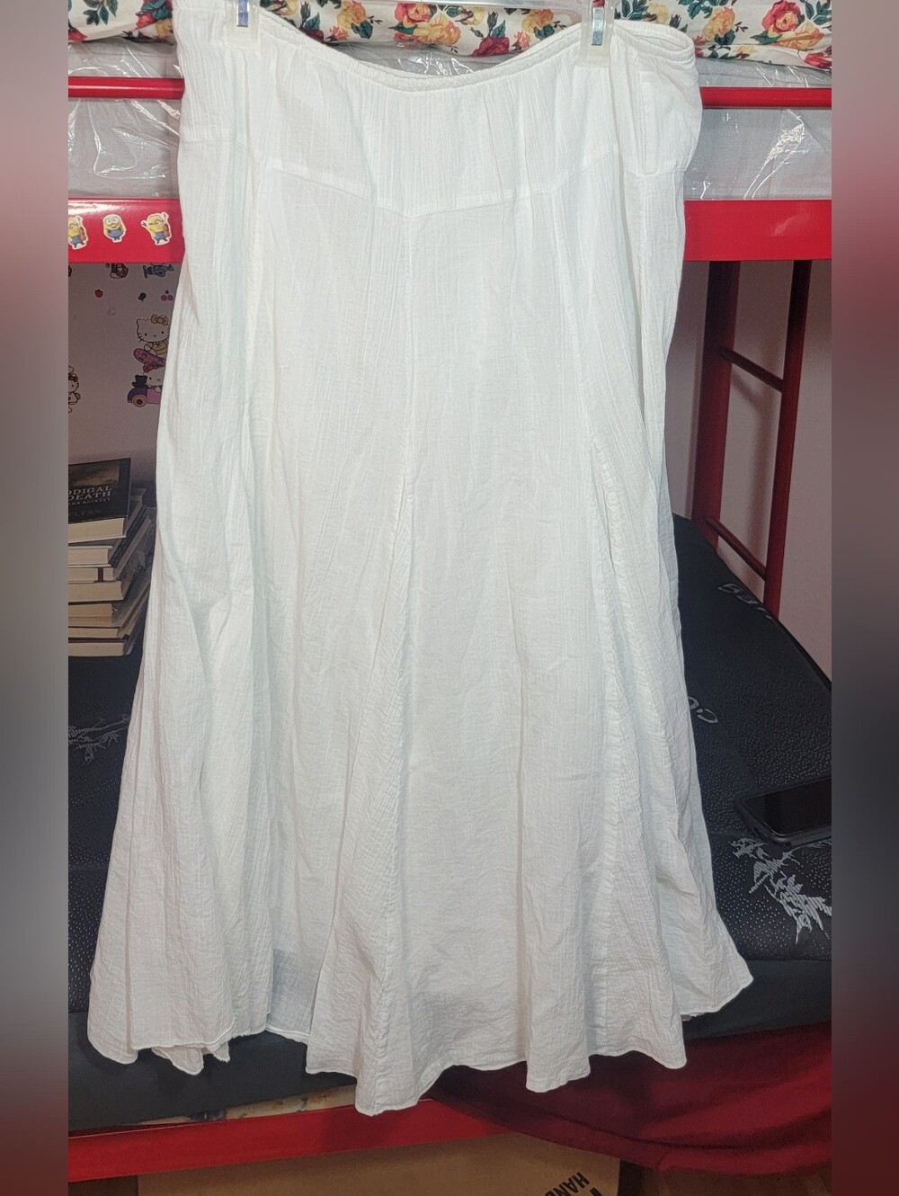 Appleseed's White Maxi Skirt with Flowing A-Line Silhouette